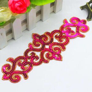 NEW Embroidered Clothing Adhesive Sequin Fabric IRON ON PATCH DIY Clothing